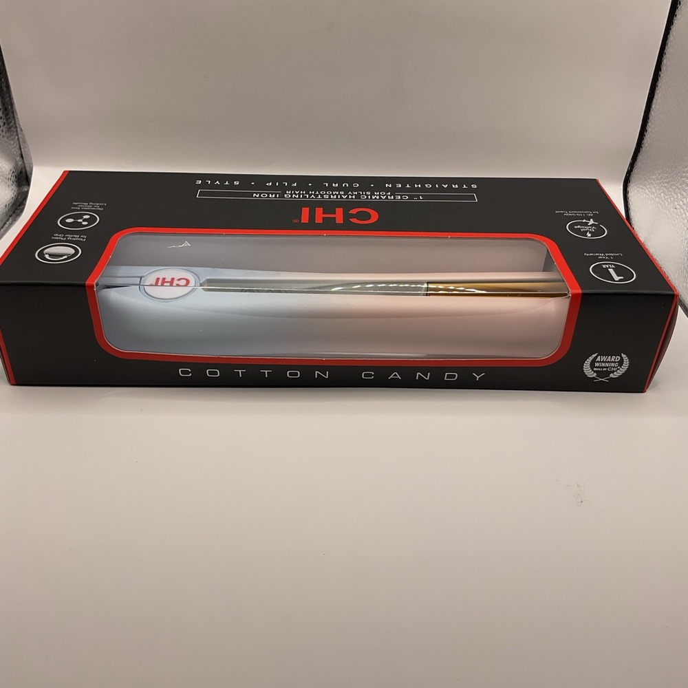 Chi NWT Cotton Candy 1" Ceramic Hairstyling Iron, Straighten, Curl, Flip, Style - Picture 4 of 6